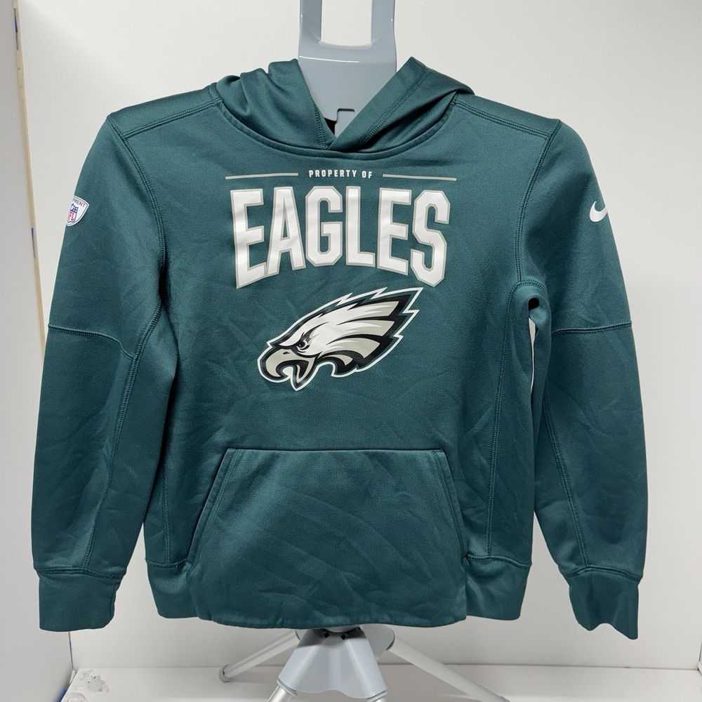 Nike Philadelphia Eagles Property Of Hoodie Youth Medium NFL Dri-FIT Green